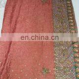 Ethnic Handmade Havey Stone Work Pure Jacquard Silk Sari thumbnail-1