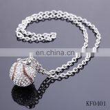 Trending Hot Sale 3D White Wholesale Crystal Baseball Charms