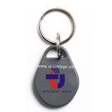 MF1 S50 Nfc 13.56mhz Round Plastic Rfid Key Tags With Metal Ring thumbnail-1