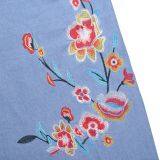 Oem Custom Casual Light Wash Denim Skirt thumbnail-5