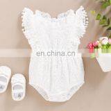 Butterfly Sleeve Baby Romper Ruffle Lace Bodysuit One Piece Jumpsuit thumbnail-2