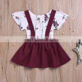 Cheap Price Fashion Casual Baby Girl Boutique Clothes Sets Romper +dress thumbnail-1