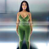 2020 New Styles Women Fashion V-Neck Yoga Jumpsuit Ladies Sexy Sportswear Playsuit Women Clothing thumbnail-6