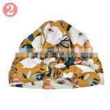 Newborn Hats Baby Soft Cotton Sun Hat Floral Bowknot Cap Toddler Turban Photo Props Indian Flower Cap Infant Hair Bands thumbnail-5