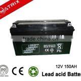 150ah high capacity 12v deep cycle battery for Asia market