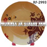 Glass Pizza Plate with Flower Design for Promotion Clear Glass Plates Round
