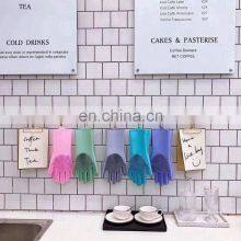 Amazon Heat Resistant Scrub Rubber Gloves Magic Diswahing Gloves Kitchen Cleaning thumbnail-3