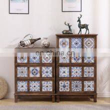 Living Room Tall Vintage Antique Wooden 5-drawers Furniture Filing Cheap Storage Cabinet thumbnail-2