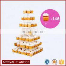 Retail Store 7 Levels Wedding Cake Stand Holder Clear Square Acrylic Cupcake Bakery Display thumbnail-3