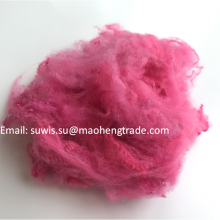 2.5d/3d *32/38/44/51/64mm Pink/ Peach Virgin Polyester Staple Fiber Factory Cheap Price thumbnail-1