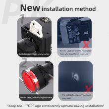 Ip65 Plastic Flat Round Head 660v 1no1nc 22mm Illuminated Push Button Momentary With LED thumbnail-4