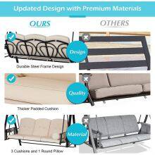 Patio Big Size Three Seat Outdoor Swing Hanging Chair thumbnail-2