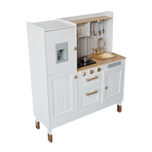 Wooden Simulation Kitchen Experience Store, Pretend Play, Sound and Light, Large Refrigerator, Baby Simulation, Parent-child Cooking Tableware Toys. thumbnail-5