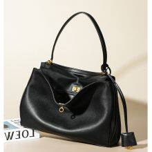 Luxury Brand Women Messenger Bags Soft Leather Brown Suede Hand Held Totes Gold Buckle Women Shoulder Bags Lady Trend Satchel thumbnail-4