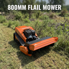 Neglected Land Brush and Grass Clearing Flail Mower Affordable 800mm Crawler Gasoline Radio Controlled Track Brush Mower thumbnail-1