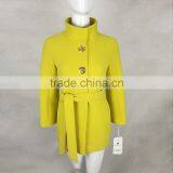 Wool Overcoat Autumn Winter Women Medium Long Wool O Neck Long Sleeve Wool Coat Plus Size thumbnail-3