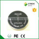 LiMnO2 Battery Type Lithium Battery,3V CR2450 Maxell Brand thumbnail-1