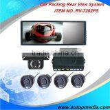 RV-7202PS Car Video Parking Sensor Back up Car Rear View Reversing Camera System With Mirror