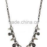 Rhinestone and Faux Gem Charm Necklace thumbnail-2