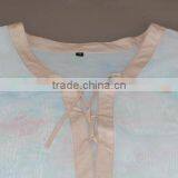 New Style Mix Color Deep Open Neck Thin Women Chiffon Blouses for Fat thumbnail-5