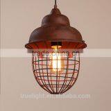 Vintage Rust Pendant Light With Iron Line Cage for Interior Decoration China Supplier thumbnail-1
