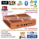 8G RAM 64G SSD 1TB HDD Fanless Mini Desktop PC Intel i5 4258u With Dual HD Dual COM Dual Lan