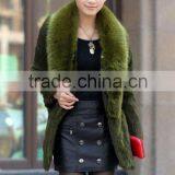 Long Style Fashionable Rabbit Fur Coat