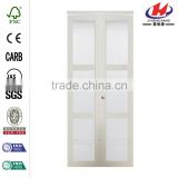 24 in. x 80 in. 3080 Series 3-Lite Tempered Frosted Glass Composite White Interior Closet Bi-fold Door