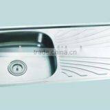 SINGLE BOWL WITH DRAIN KITCHEN STAINLESS STEEL SINK