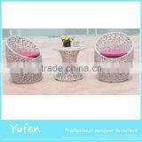 Cheap Waterproof Rattan Table and Chair Balcony Furniture