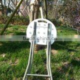 Blow Moulded Metal Leg Folding Stool With Handle