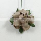 Soft Brown, Tapue Small Handmade Mulberry Paper Flower, Wedding Party, Scrap-booking Crafts, Wholesale thumbnail-2