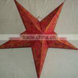 Batik Embroidery Paper Stars