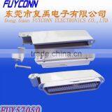 TYCO AMP Centronics Champ Solder 50 Pin Male Plug Header Connector With All Right Angel Plastic Cover thumbnail-1