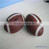 Useful Pretty Tin Piggy Bank Different Kinds Rugby Shape Tin Piggy Bank