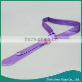 5 * 145cm Delicate Pure Color Ties Silk Dark Purple thumbnail-1