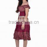 JP2880 Cotton Block Printed Dress Wholesale sarouel Vetement Supplier India