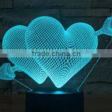 266-Romantic Heart Love Shape Led Lamp 3d Optical 3d Sculpture Illusion Art Special Light Desk Led Lamp thumbnail-5