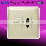 V6_3D Series Wall Switch 1 Gang Switched 2 Pin Universal Socket