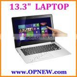 Super Slim 13.3 inch dual core Laptop computer PC wm8880 cpu 1.52Ghz with Bluetooth RJ45 port HDM 1GB DDRII 16GB SuperSlim