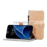 OEM Zebra Pattern Leather Smart Phone Case for Samsung S7 thumbnail-4