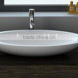 Modern Rectangular Fbathroom Solid Surface Wash Basin, Stone Resin Wash Basin, Wall Hung Wash Basin thumbnail-4