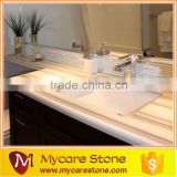 New Design Marmara white marble vanity top with vessel sink
