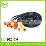 5M- 3 RCA PHONO AV TO MALE LEAD,LCD AUDIO VIDEO CABLE thumbnail-1
