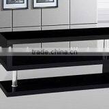 2016ELEGANTMDFBOOKSHELFHIGHGLOSSYPAINTBLACKWHITE RED TV STANDMETALSHELFSTORAGESHELFWOOD thumbnail-3