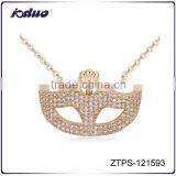 High Quality Mask Design Gold Plating AAA Zircon Necklace thumbnail-1