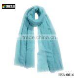 Blue Cashmere Plain Summer Scarf, Ladies Plain Blue Cashmere Scarf