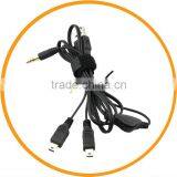 1M Dual Mini USB to 3.5mm Jack Charger Cable Audio Speaker From Dailyetech