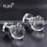 2 1/6 Inch Diamond Cut Clear Chrome Plated Glass Door Handle for Door Locks