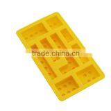 2015 High Quality Promotion LFGB Approved Lego Robot Shaped Silicone Ice Cube Mold Silicone Ice Tray Silicone Ice Cube